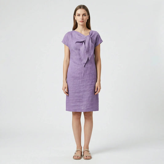 Kurzärmliges Kleid Mit Schleifendetail - Traci