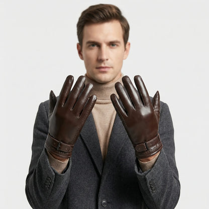 Kurzschaft Herrenhandschuh Mit Riemen - Danny