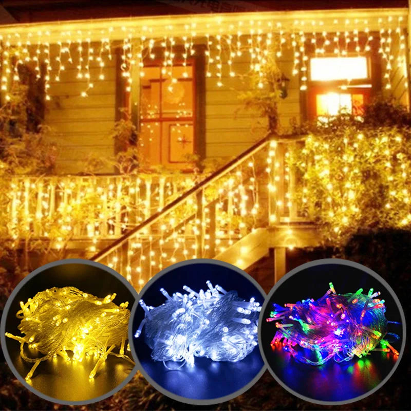 LED Eiszapfen Lichterkette Außen - IceLumin
