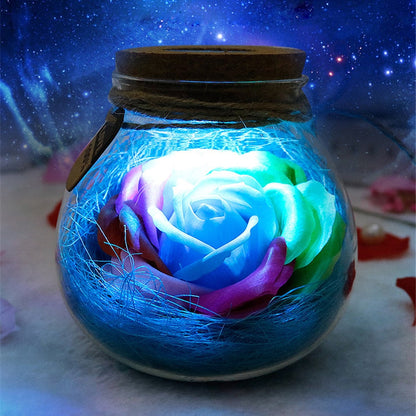 LED Rose Jar Lamp -  Roseluxe