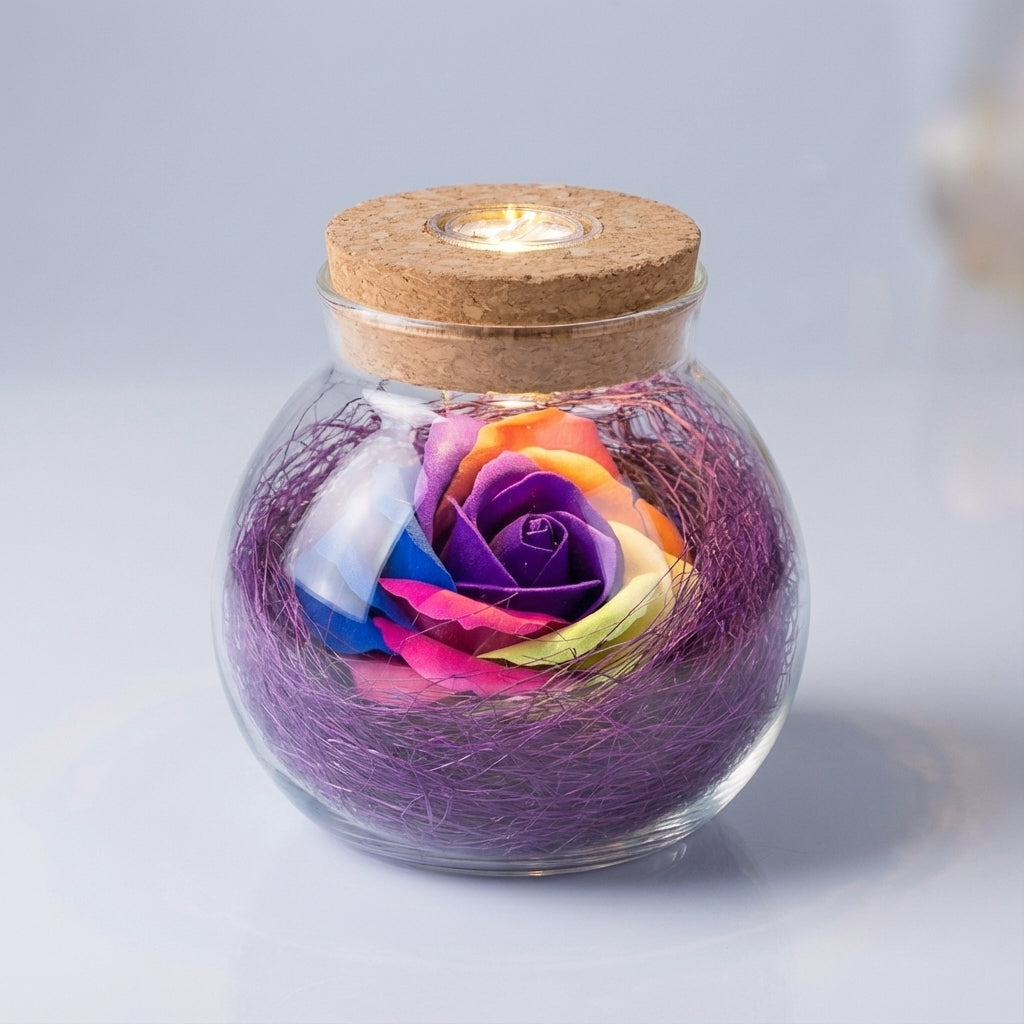 LED Rose Jar Lamp -  Roseluxe