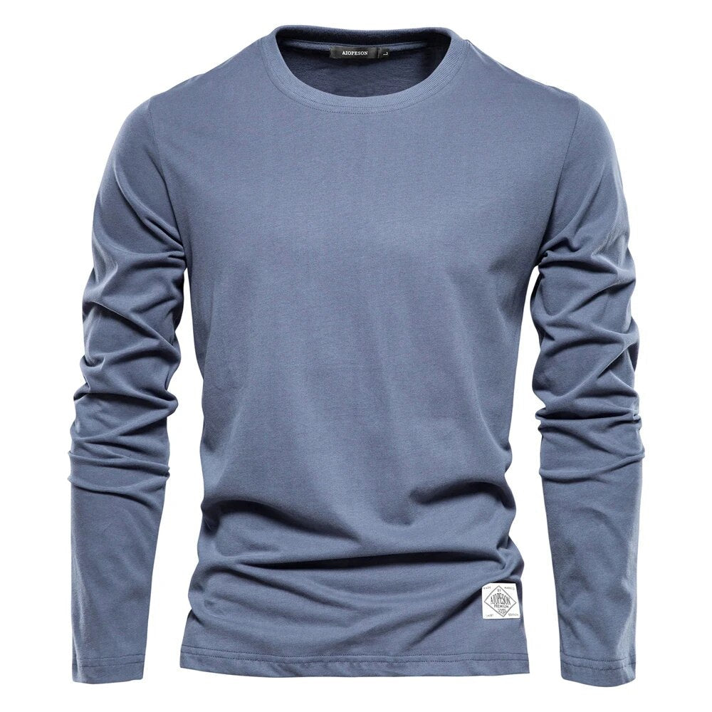 Klassisk herr långärmad bomullströja – Joris