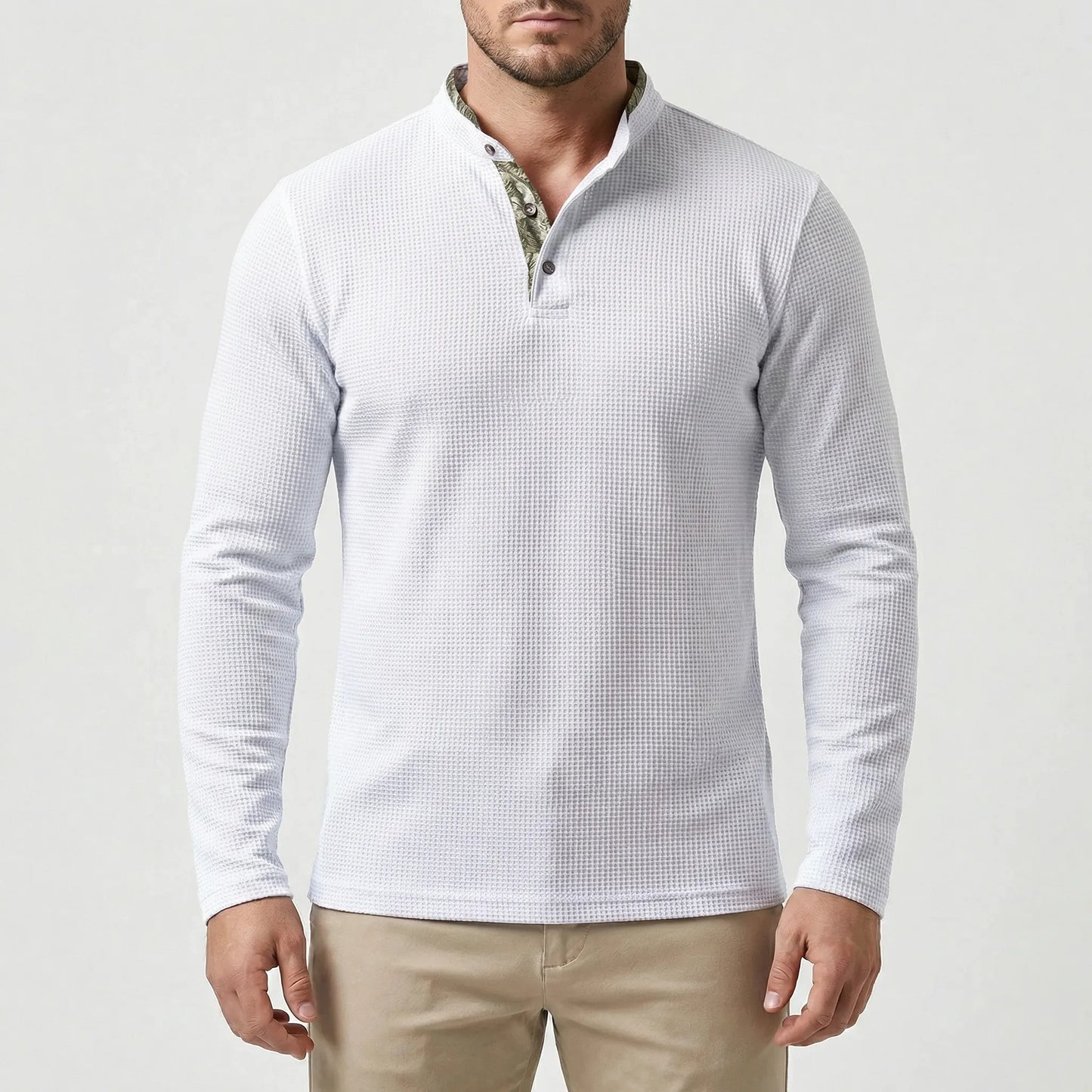 Langarm Poloshirt Mit Stehkragen - Kenan