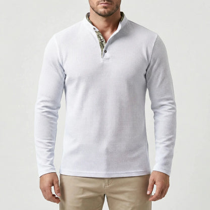 Langarm Poloshirt Mit Stehkragen - Kenan
