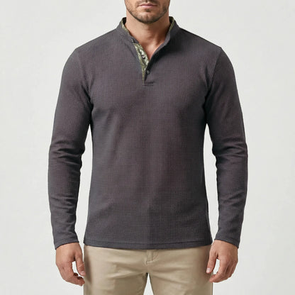 Langarm Poloshirt Mit Stehkragen - Kenan