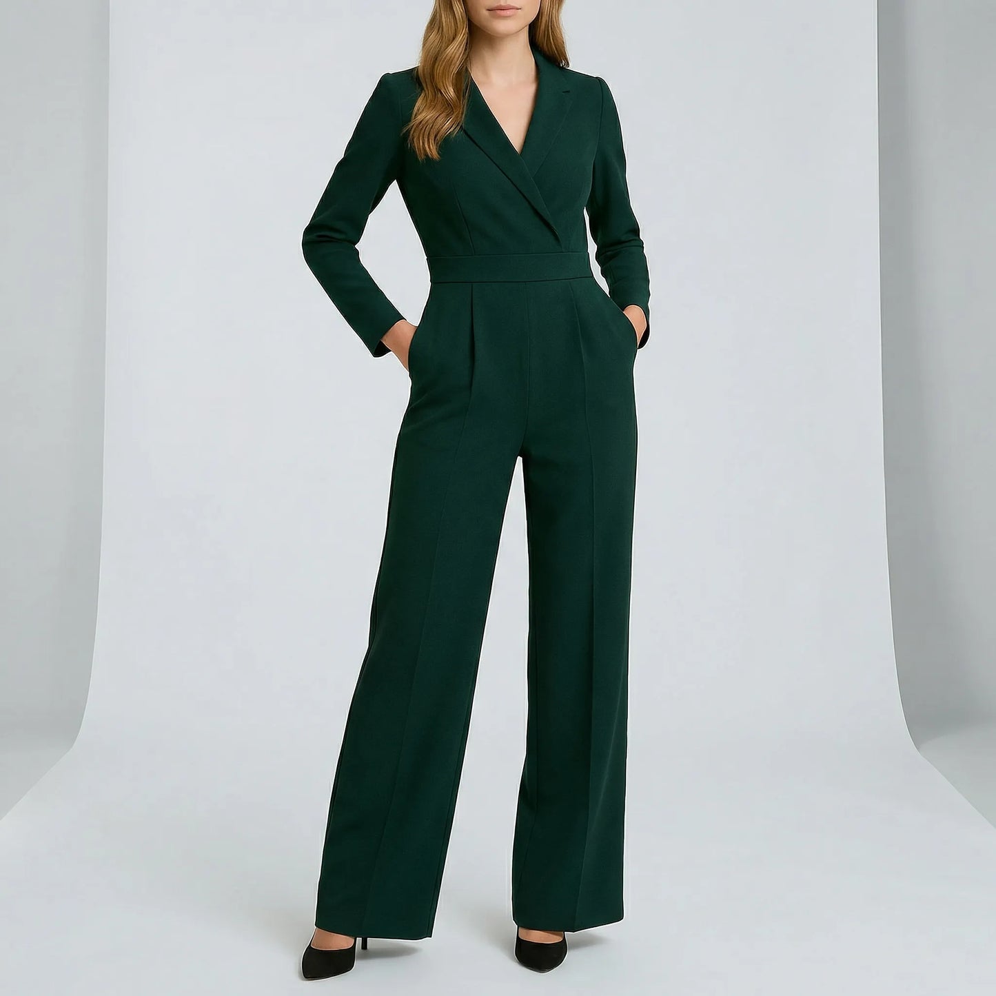 Langärmeliger Jumpsuit Mit Tailliertem Schnitt - Frederike