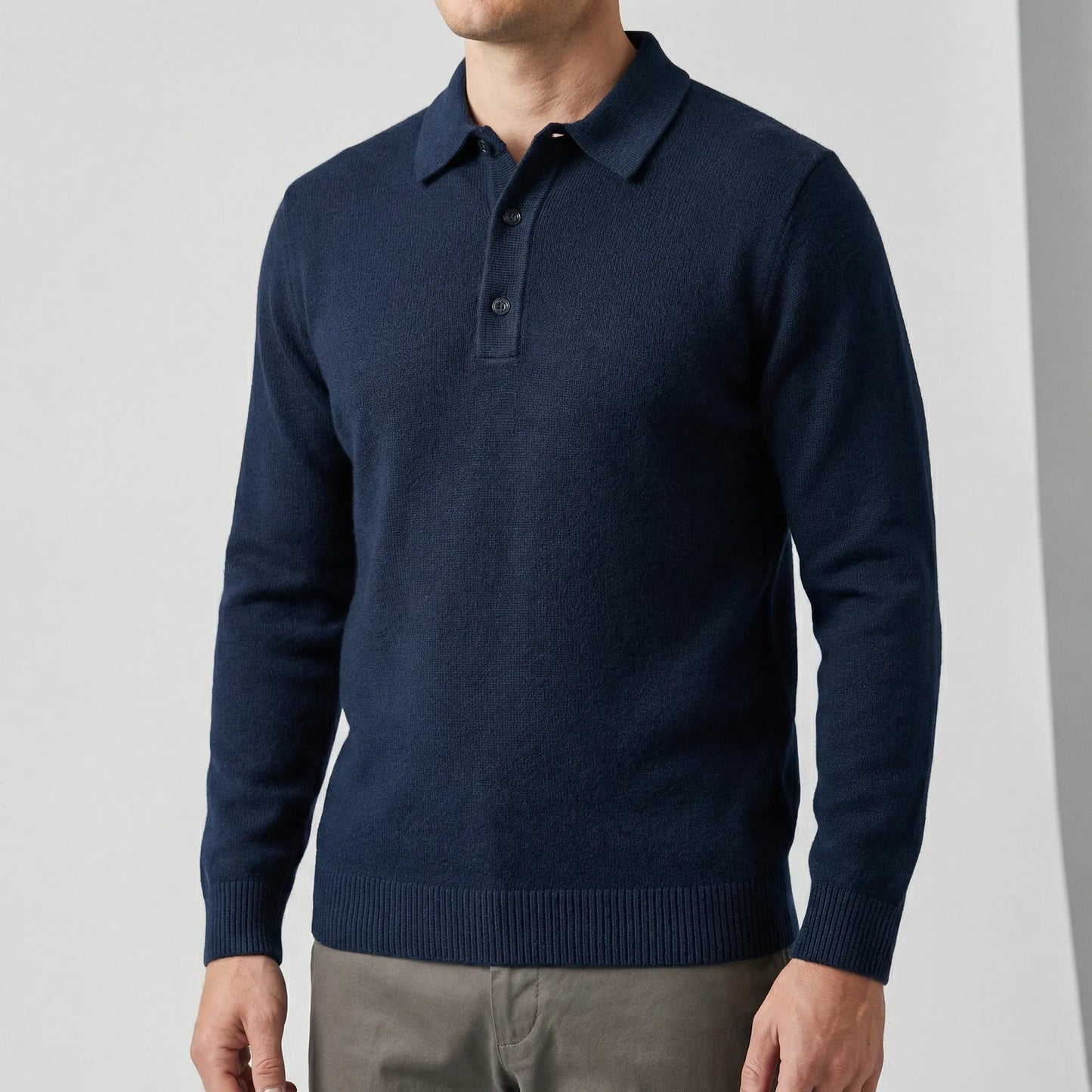 Langärmeliger Polo-Pullover - Tiago