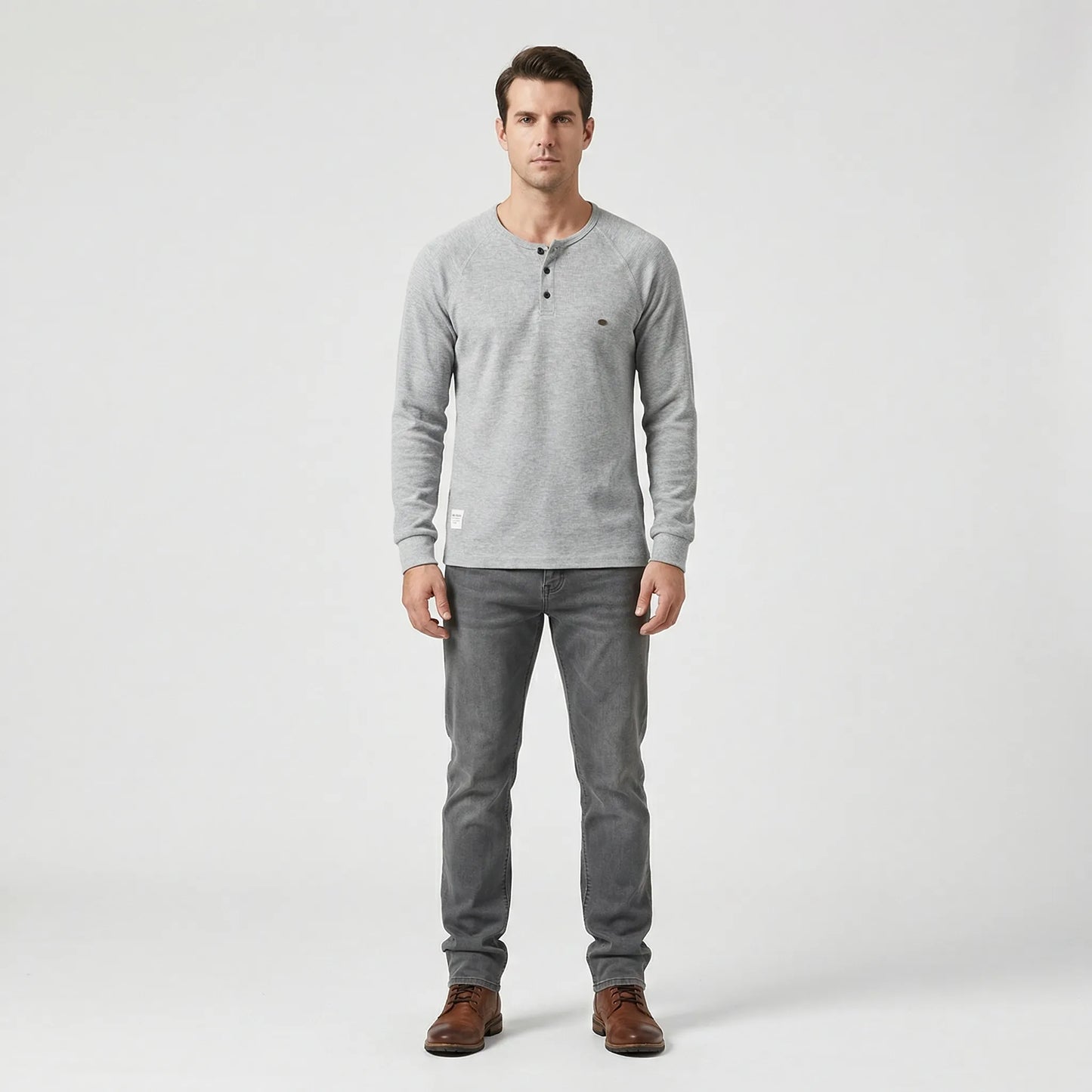 Langarmshirt Mit Knopfleiste - Giuseppe