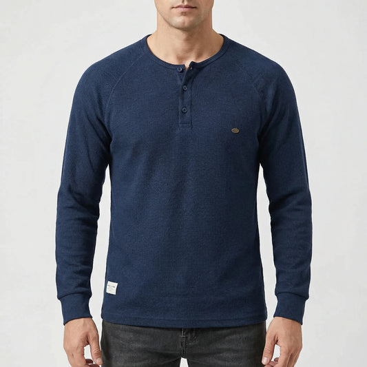 Langarmshirt Mit Knopfleiste - Giuseppe