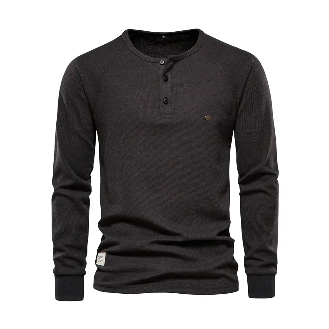 Langarmshirt Mit Knopfleiste - Giuseppe