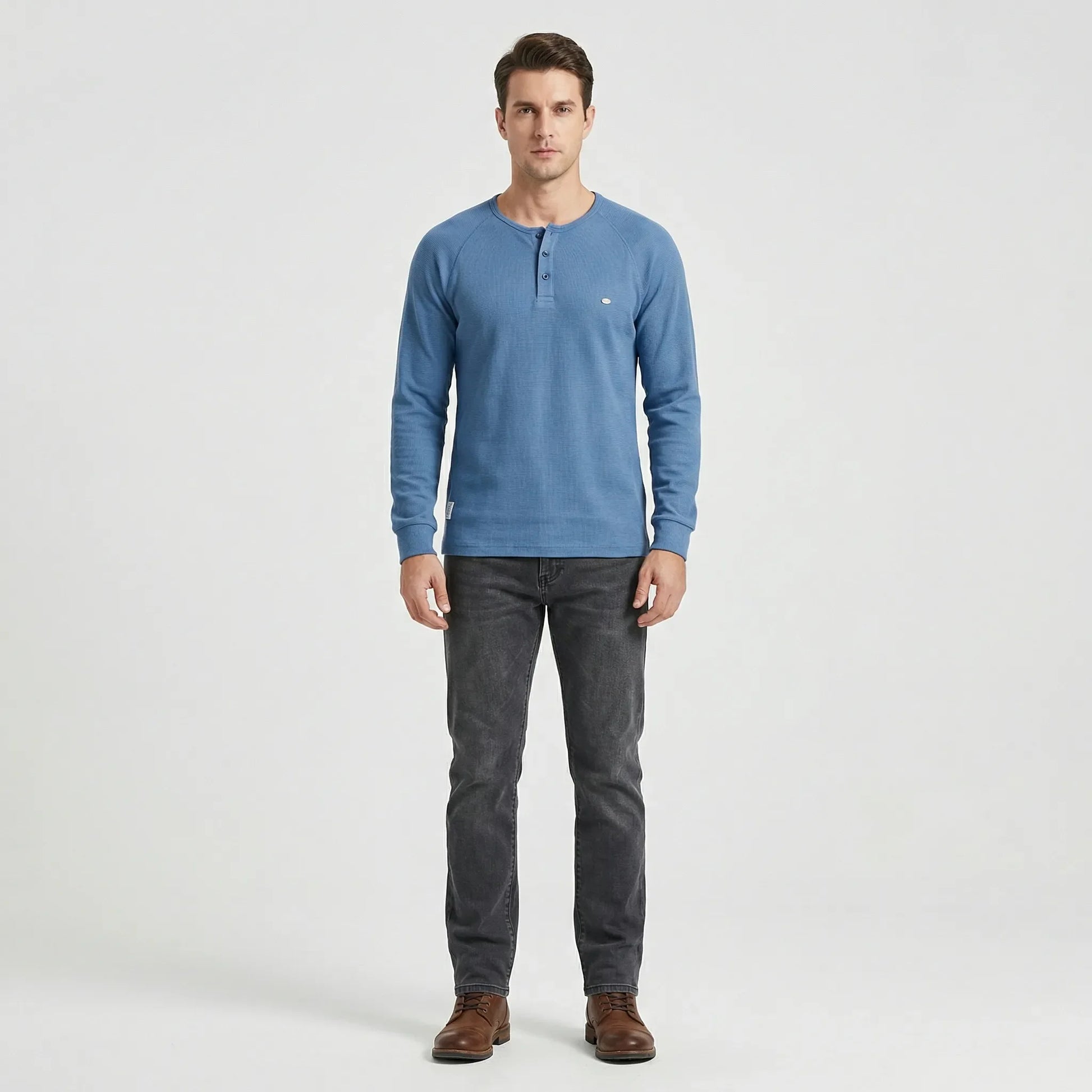 Langarmshirt Mit Knopfleiste - Giuseppe