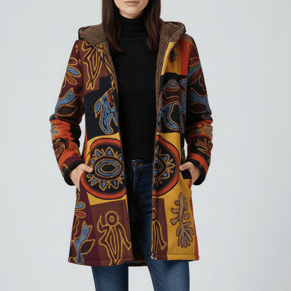 Lange Taillierte Kapuzenjacke - Philine