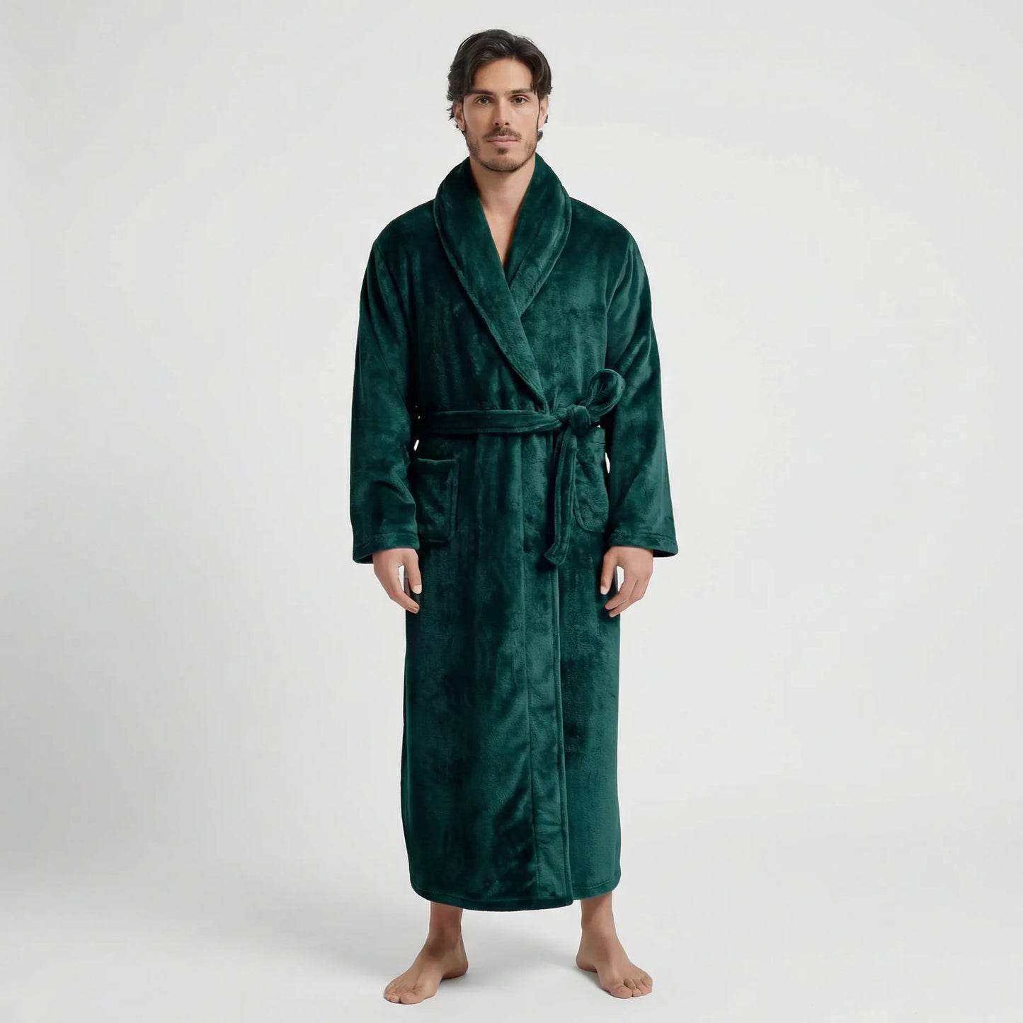 Langer Herren-Bademantel Mit Gürtel - Morris