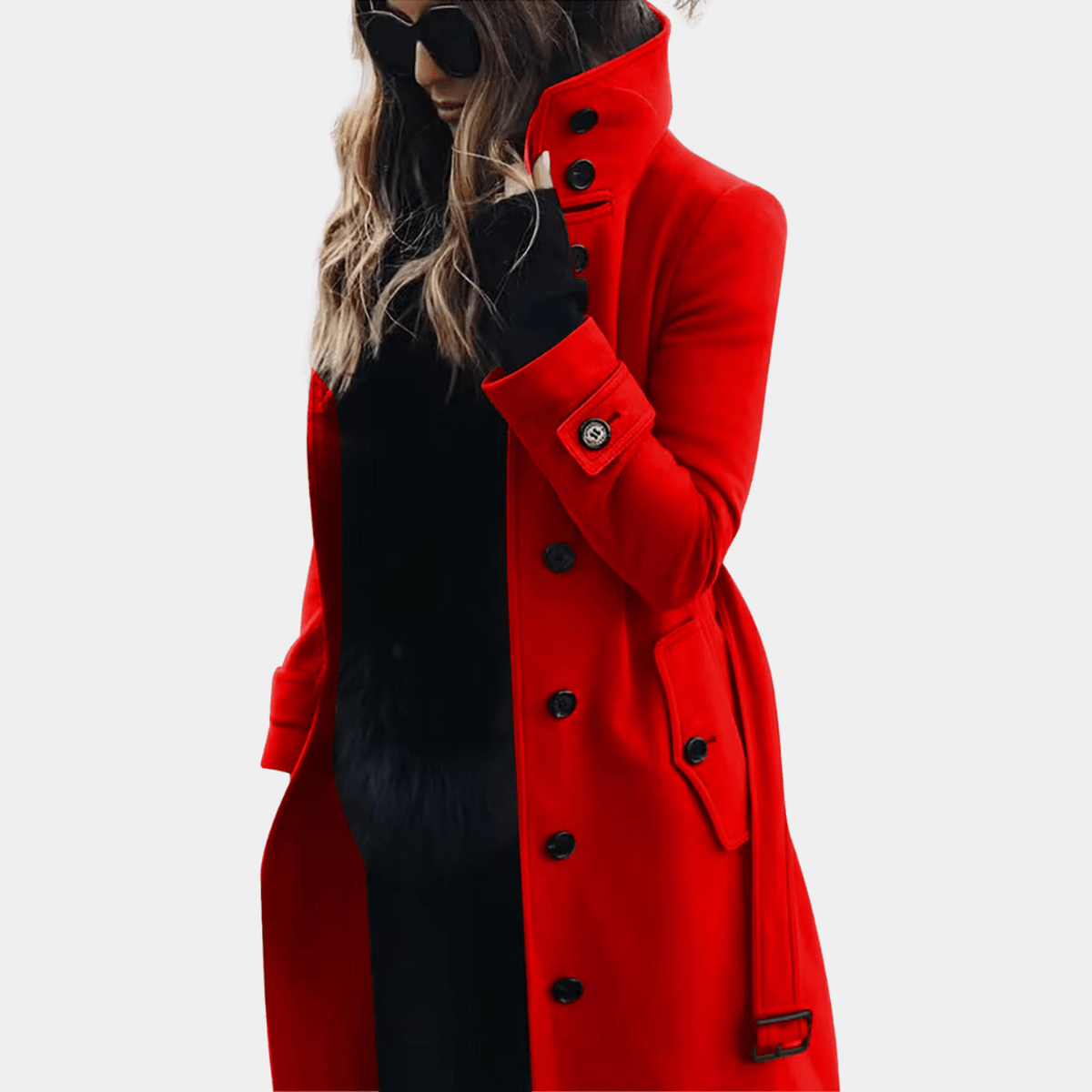 Langer Taillierter Trenchcoat - Alicia
