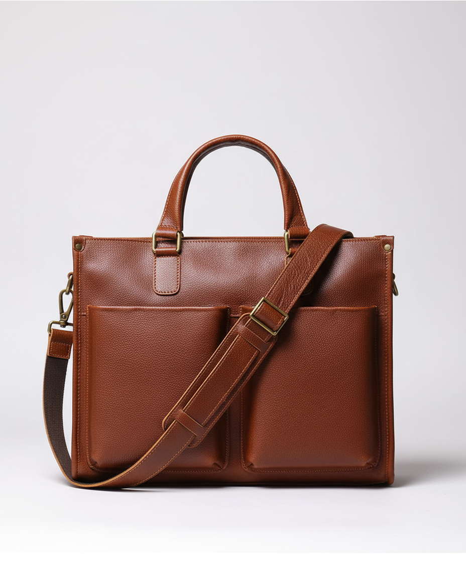 Laptoptas Wykonana Z Naturalnego Skóry - BusinessTote 
