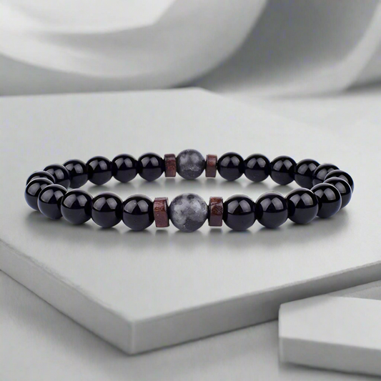 Lava-män| Naturliga lavastenarmband