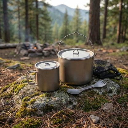 Lightweight Titanium Camp Cookware Set -  Trekvess