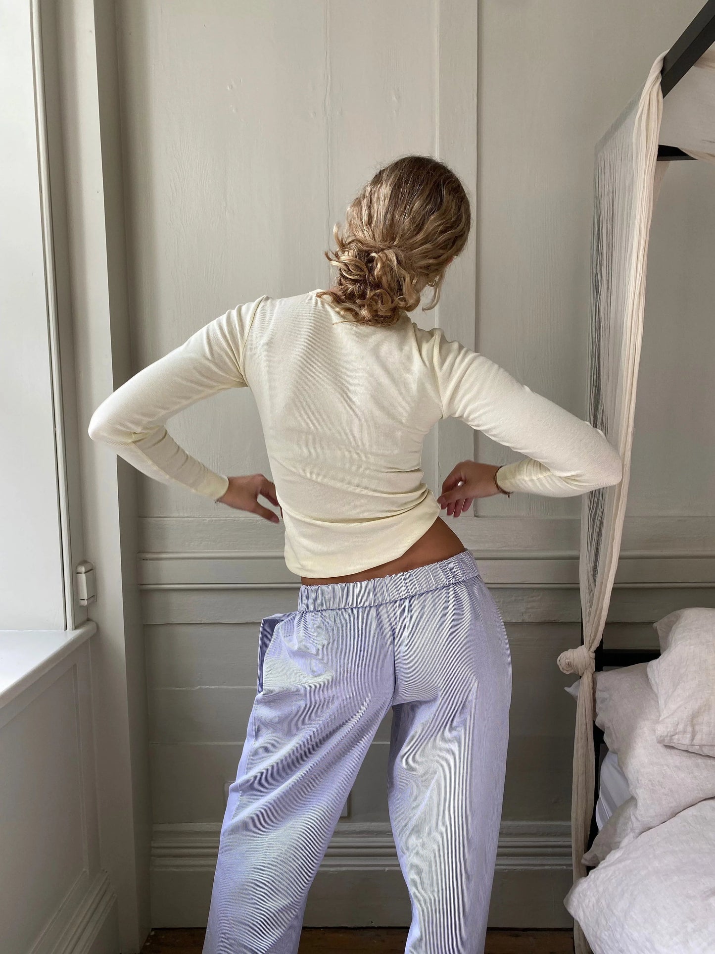 Dam-loungeshorts med randigt mönster – Elvira