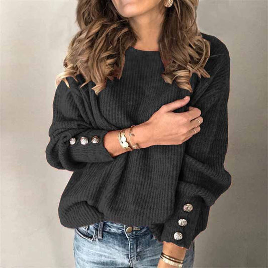 Locker Geschnittener Strickpullover - Charlotta