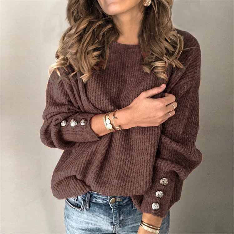 Locker Geschnittener Strickpullover - Charlotta