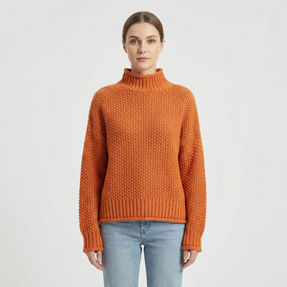 Lockerer Rollkragen-Strickpullover Für Damen - Dora