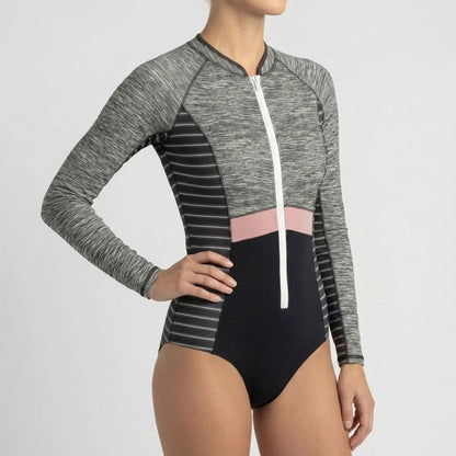 Long-Sleeved One-Piece Swimsuit - Zeniqa