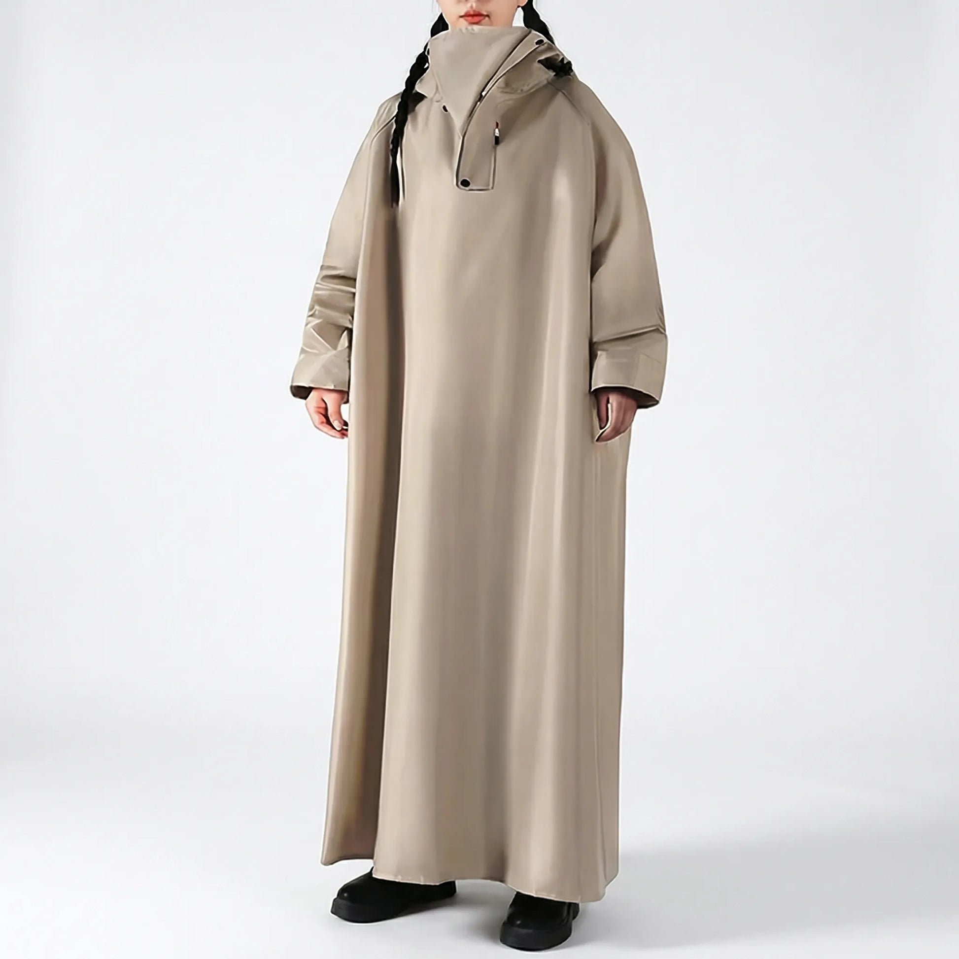 Long Hooded Riding Rain Jacket -  Drizlecape
