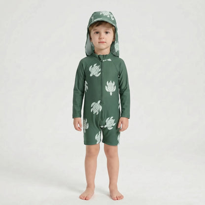 Long Sleeve Toddler Swimsuit Set - Shellkin