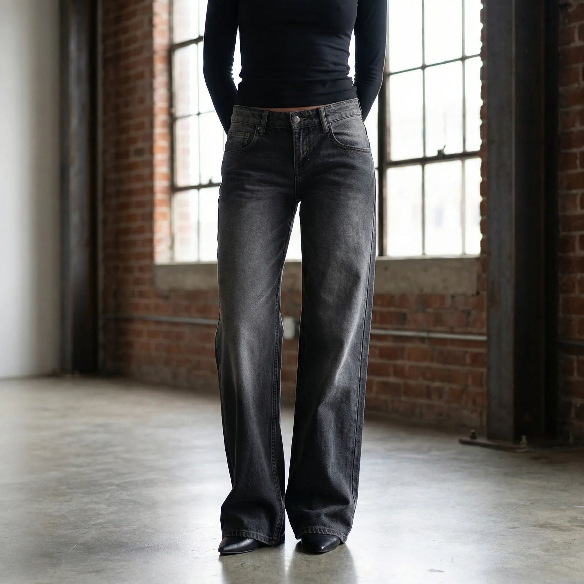 Low Rise Damenjeans Locker Geschnitten - Milla