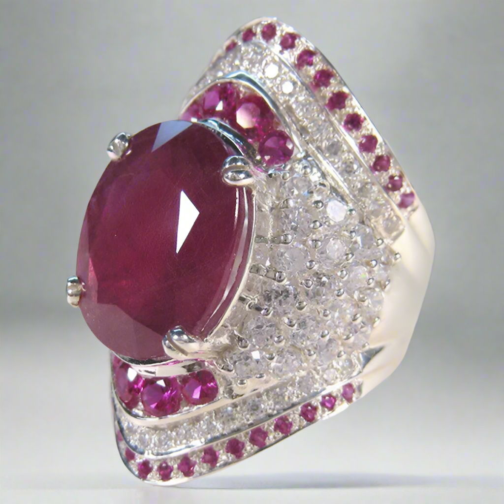 Silverring med rubin – Seraphine