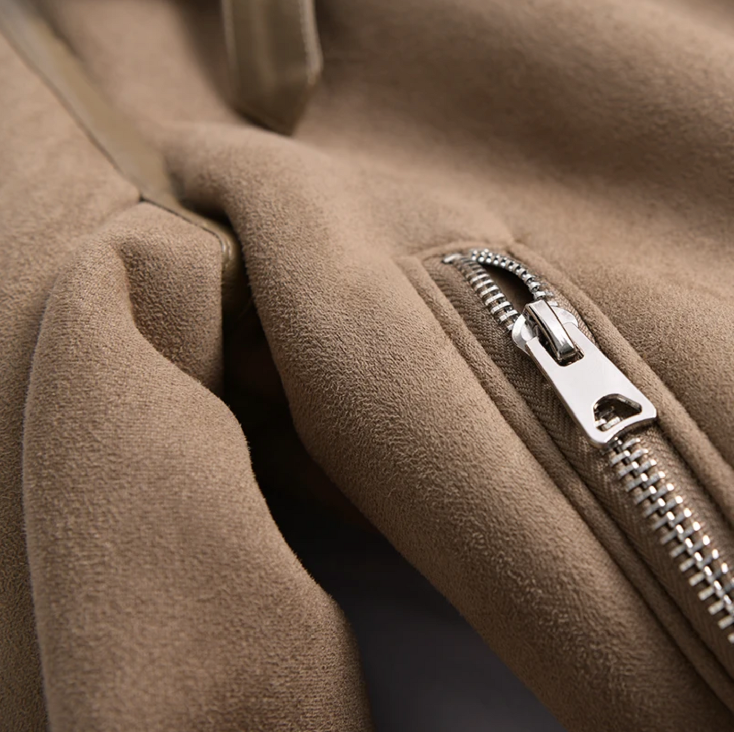 Dam Sherpa-bomberjacka i fleece med dragkedja – Amira