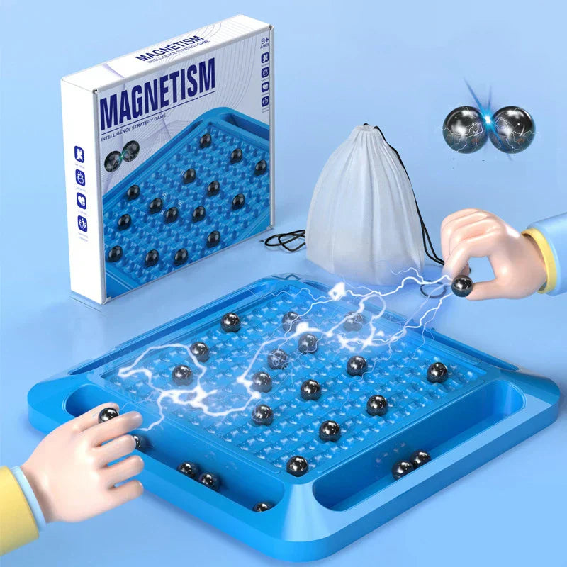 Magnetiskt logikspel Klotblock – Taktikbräda med spelkulor