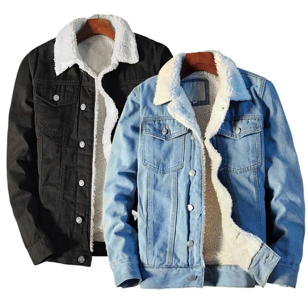 Herrjacka i denim med varmt fleecefoder – Tobias