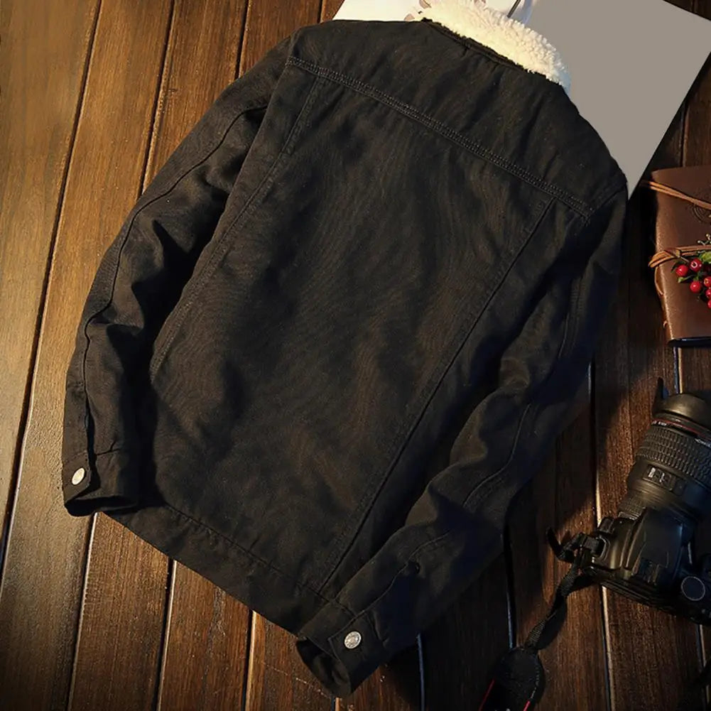 Herrjacka i denim med varmt fleecefoder – Tobias