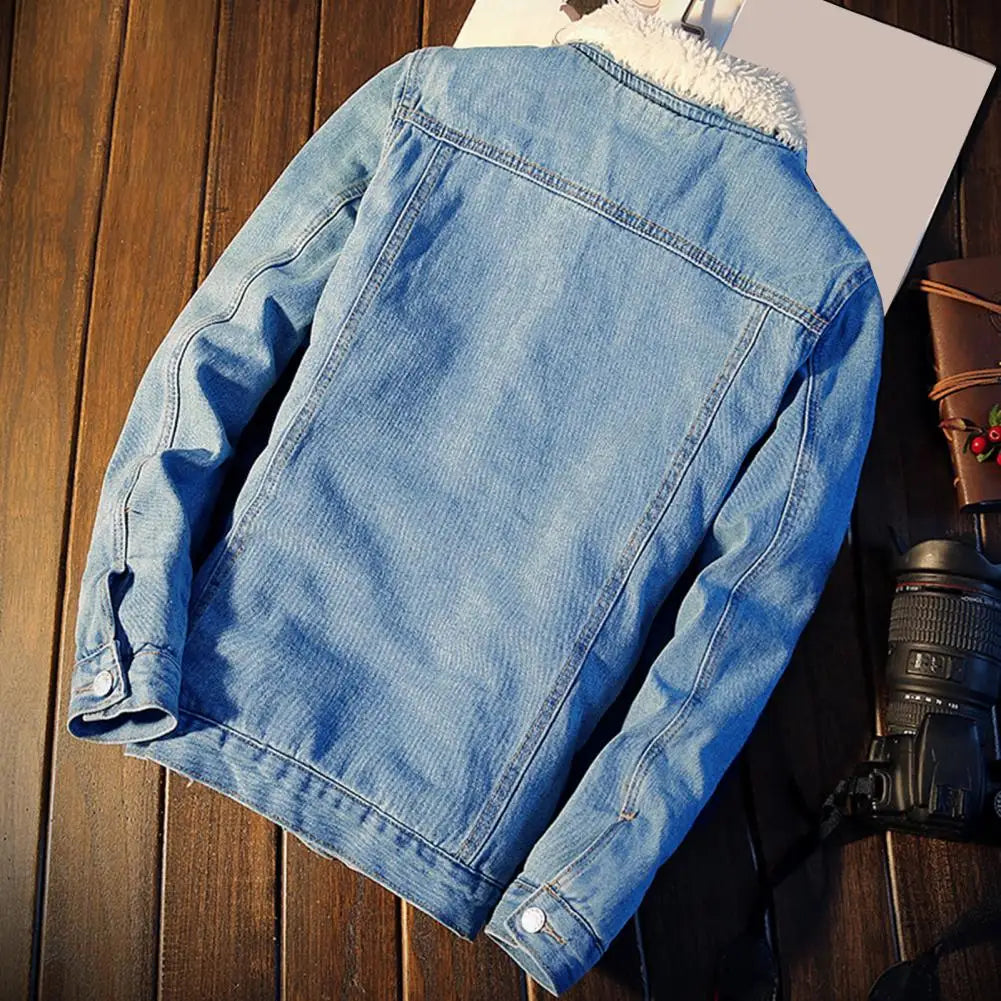 Herrjacka i denim med varmt fleecefoder – Tobias
