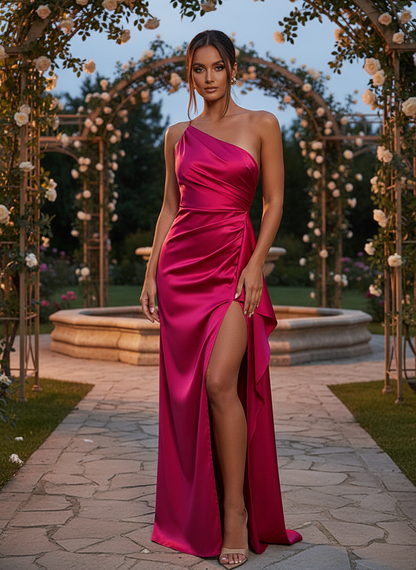 Maxikleid Mit One-Shoulder Design - ShimmerDress 