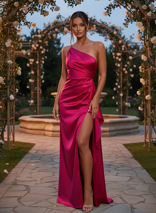 Maxikleid Mit One-Shoulder Design - ShimmerDress 