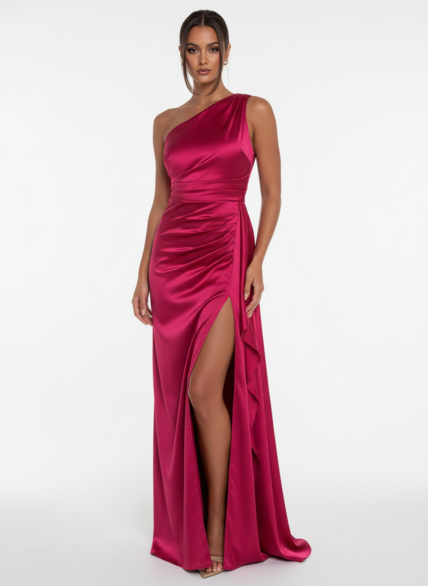 Maxikleid Mit One-Shoulder Design - ShimmerDress 