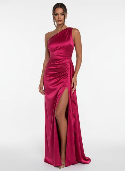 Maxikleid Mit One-Shoulder Design - ShimmerDress 