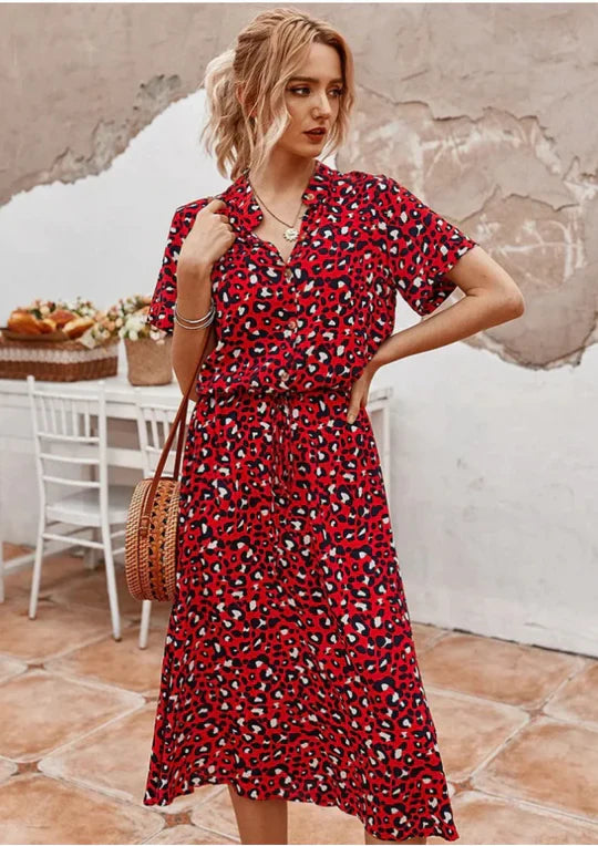 Vintage sommarklänning med halvlånga ärmar – Maevy