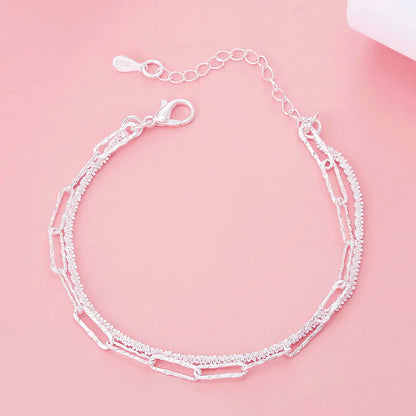 Silberarmband Damen, filigranes Design, verstellbar, Schmuck, Geschenkidee, elegant, modisch.