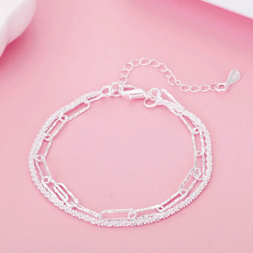 Silberarmband Damen, filigran, verstellbar, modisch, Schmuck, Geschenk, elegant, hochwertig.