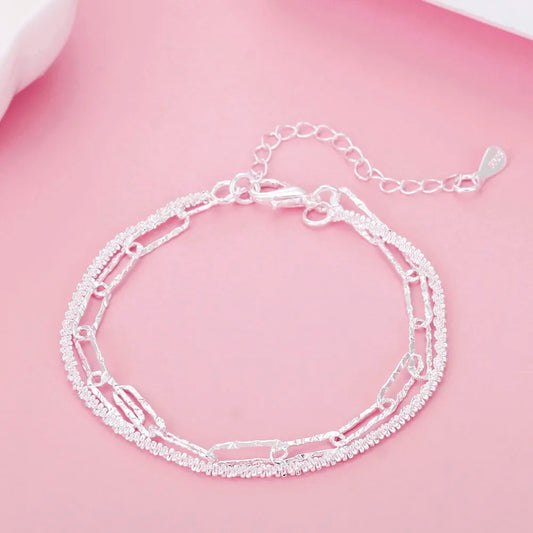 Silberarmband Damen, filigran, verstellbar, modisch, Schmuck, Geschenk, elegant, hochwertig.