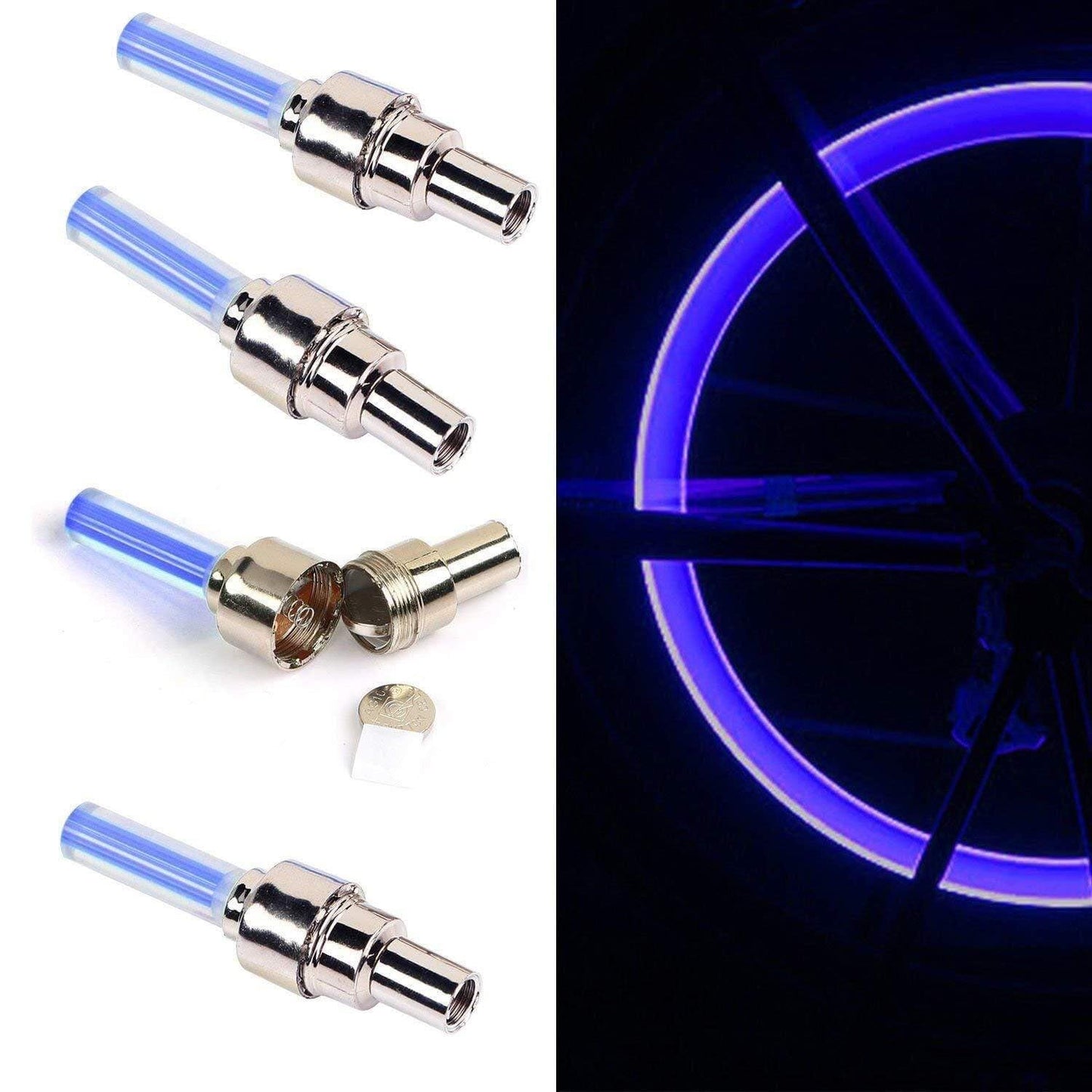 Set med 4 lysande ventilkapslar – GlowRims