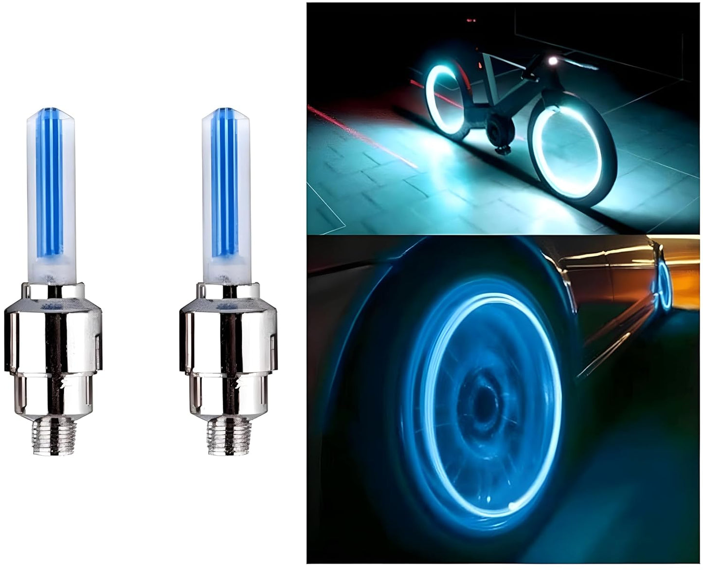 Set med 4 lysande ventilkapslar – GlowRims