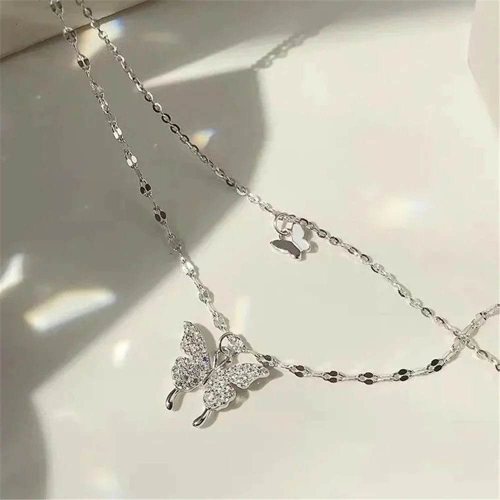 Mehrschichtige Silberkette - FlutterJewelry 