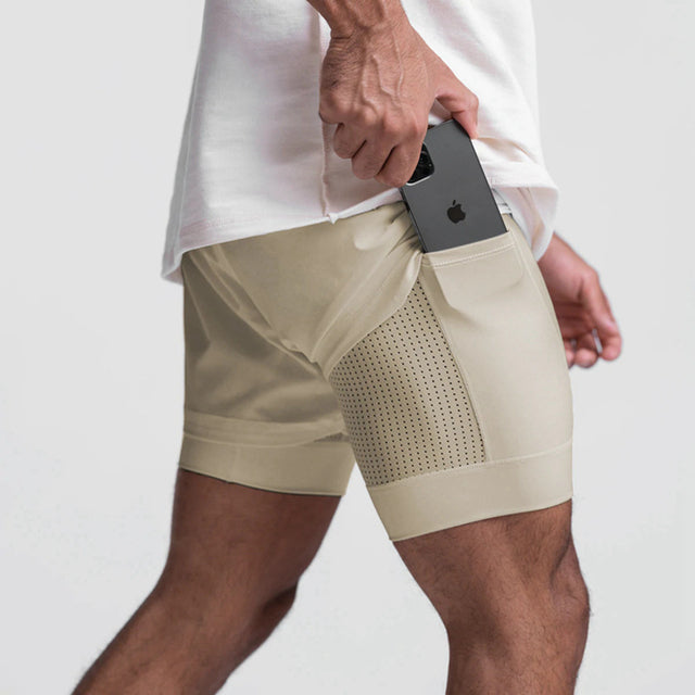 Trendiga sportshorts med andningsbart material och sidoficka – Marky