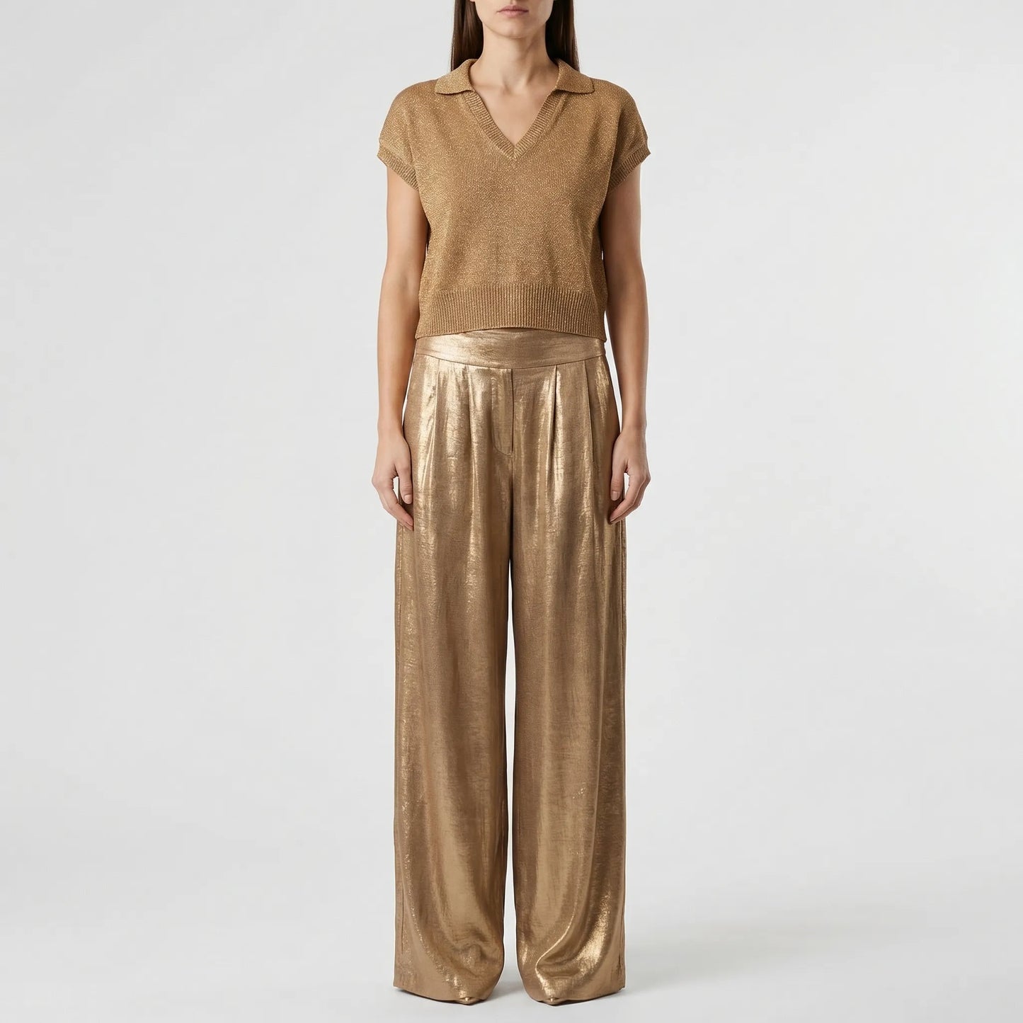 Metallic Shimmer Co-Ord Set For Women - Leigh