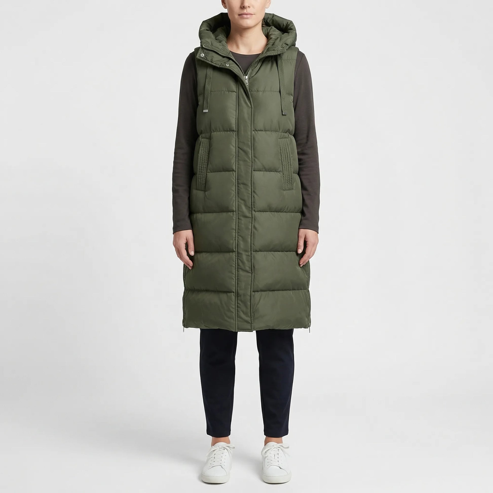 Midi-Length Insulated Body Warmer - Hazel