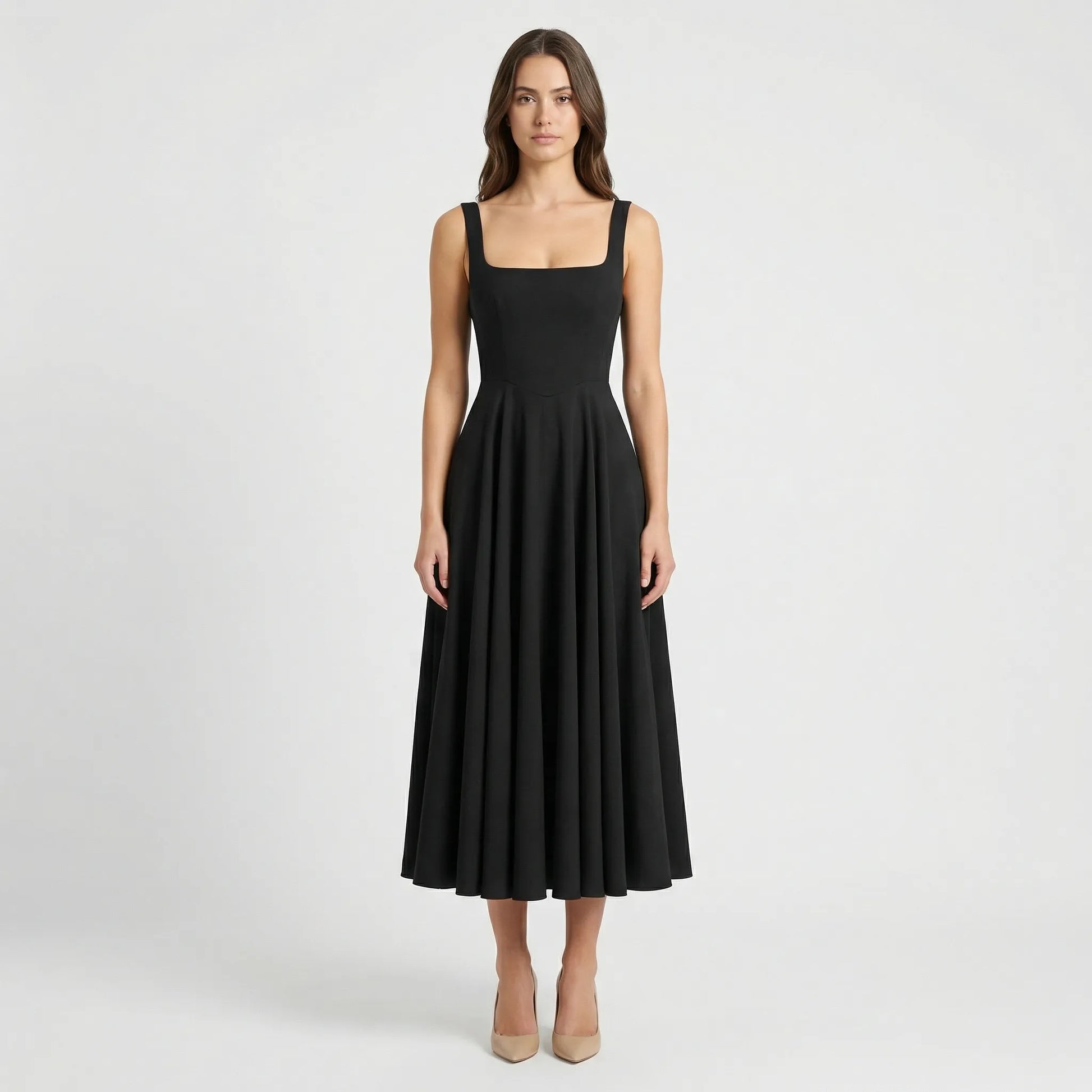 Midi Kleid Mit Hoher Taille - Sofie
